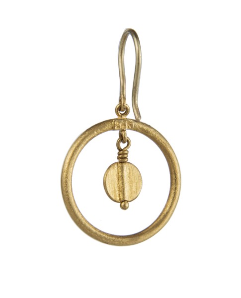 Yossi Harari Jewelry 24k Gold Jane Loop Earrings