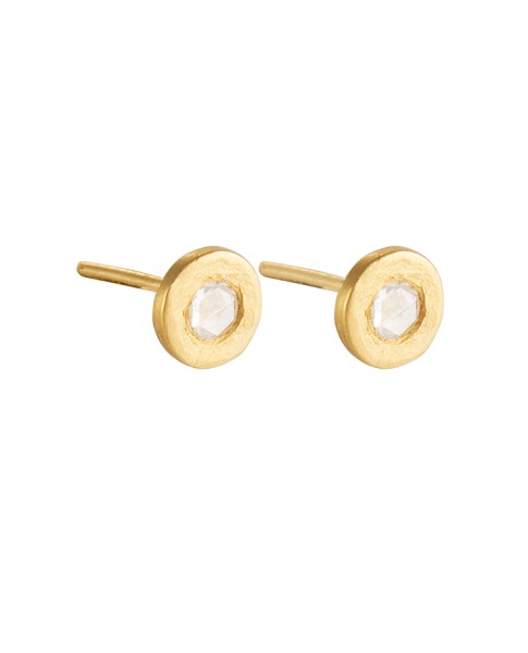 Yossi Harari Jewelry Roxanne 24k Gold Rose-Cut Diamond Mica Stud Earrings