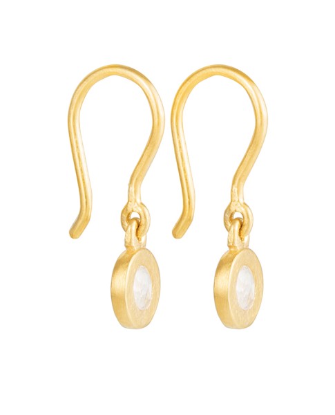 Yossi Harari Jewelry Roxanne 24k Gold Rose-Cut Diamond Mica Earrings