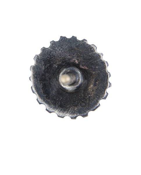 Yossi Harari Jewelry Oxidized Gilver Rose Cut Diamond Lilah Earrings