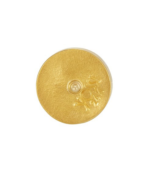 Yossi Harari Jewelry Roxanne 24k Gold Large Cultured Pearl Stud Earrings