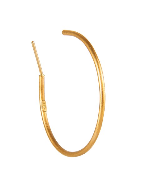 Yossi Harari Jewelry 24k Gold Medium Jane Hoop Earrings 