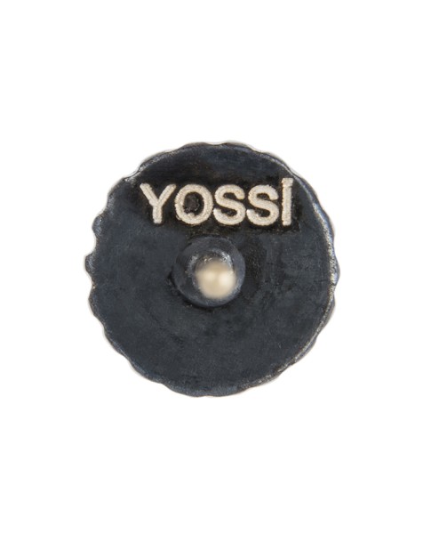Yossi Harari Jewelry Oxidized Gilver Blue Diamond Lilah Earrings