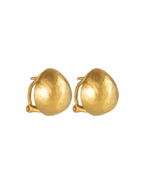 Yossi Harari Jewelry 24k Gold Small French Clip Roxanne Earrings