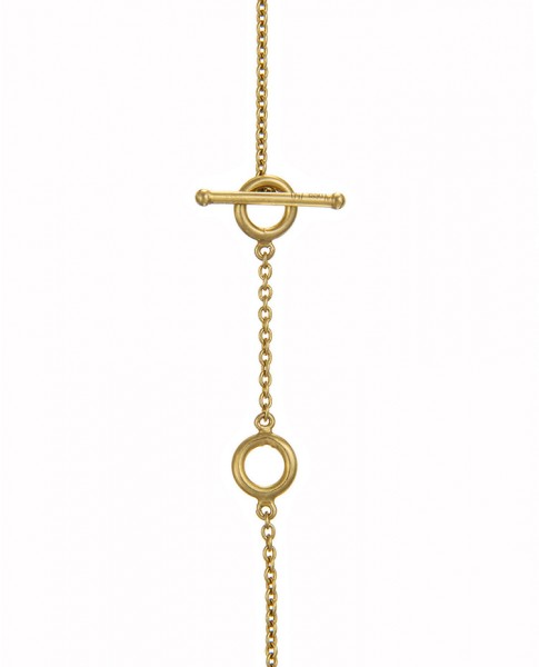Yossi Harari Jewelry 18k Gold White Diamond  Lilah Smile Necklace