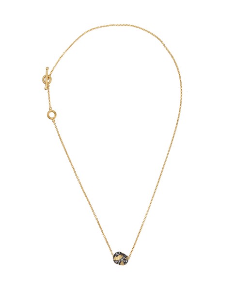 Yossi Harari Jewelry Jane 24k Gold Cognac Diamond Single Bead Roxanne Necklace