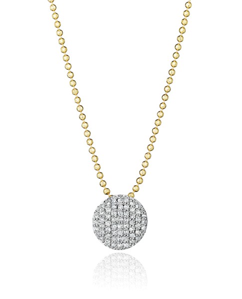 Yellow Gold & Diamond Mini Infinity Necklace