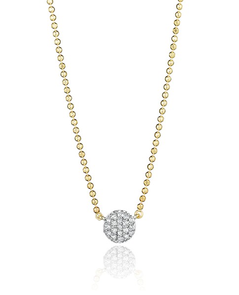 Yellow Gold Micro Infinity Necklace