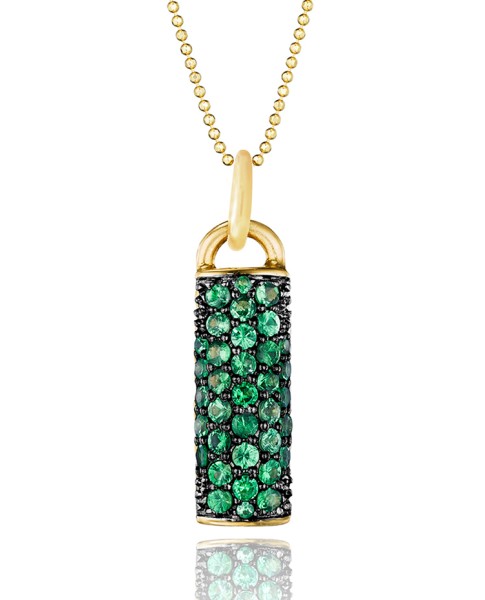 Yellow Gold Contrast Drop Necklace