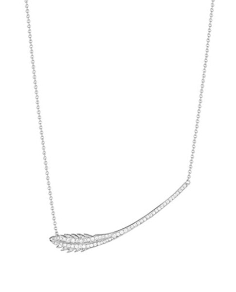 The Phoenix Feather Horizontal Diamond Necklace