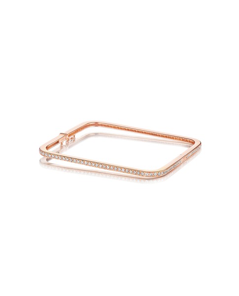 Piece Square Diamond Bangle