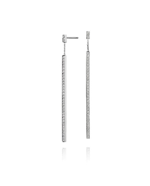 Piece Stick Diamond Earrings