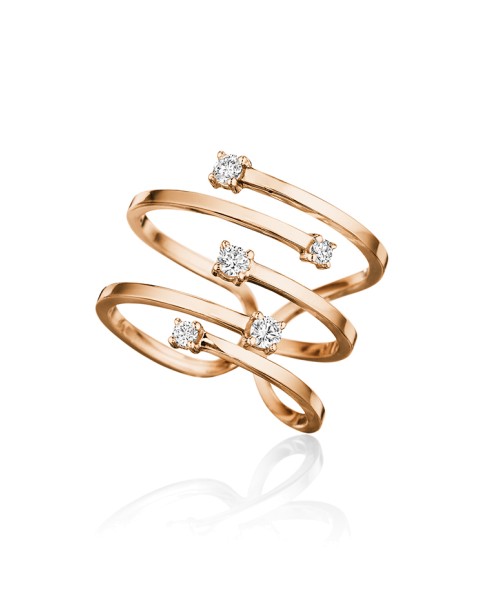 Piece Stick Ring with Diamond