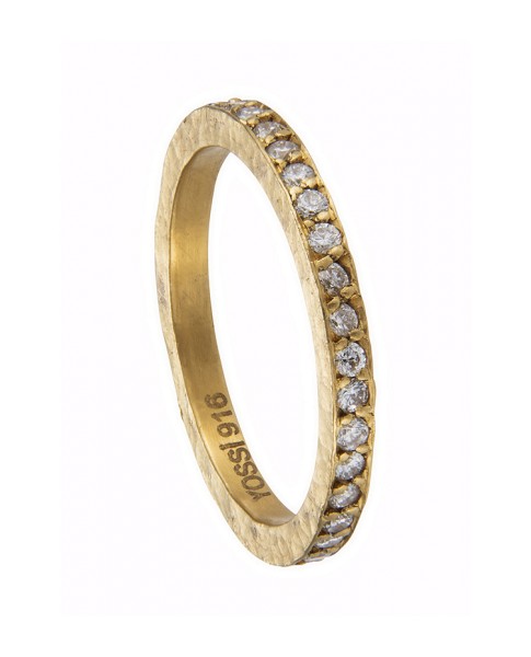 Yossi Harari Jewelry Lilah 24k Gold Cognac Rose-Cut Diamond Band Size 6