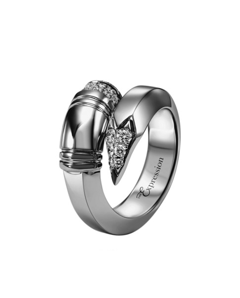 TZURI Black Gold Large Signature Ring