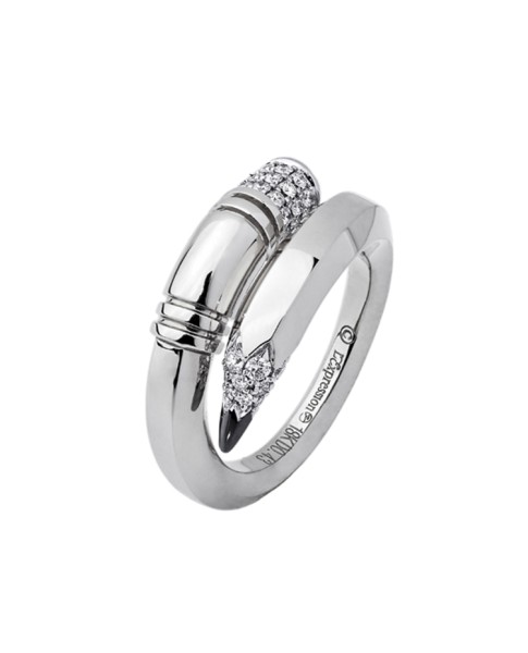 TZURI White Gold Medium Signature Ring