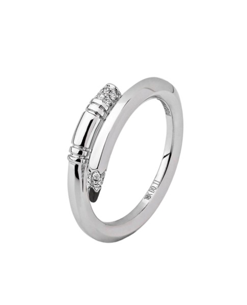 TZURI White Gold Mini Signature Ring