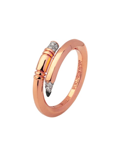 TZURI Rose Gold Mini Signature Ring
