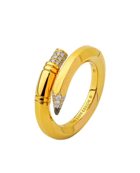 TZURI Yellow Gold Small Signature Ring