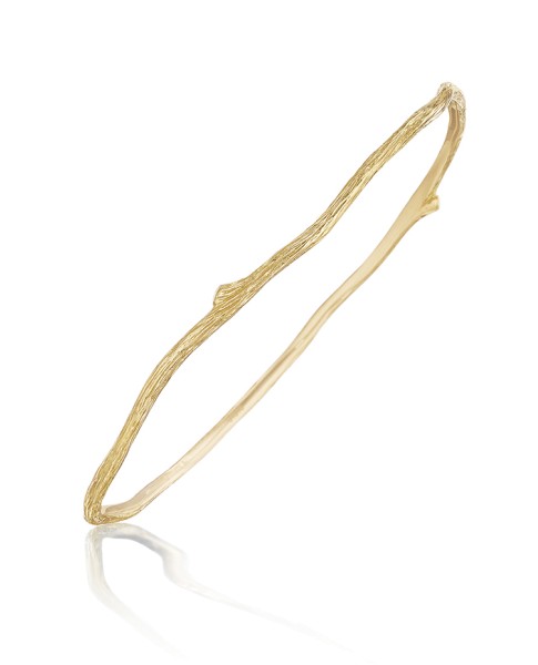 18K Gold Wonderland Thin Twig Bangle