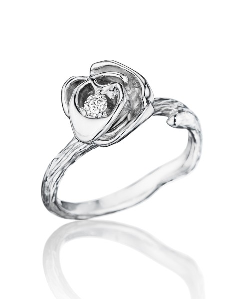 18K Gold Wonderland Large Stackable Rose Ring