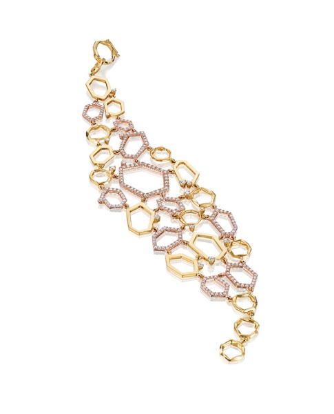 Mimi So Jackson Diamond Cluster Link Bracelet