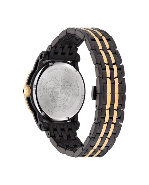 V-Palazzo 43MM Black Matte Dial Two Tone Bracelet Mens Watch