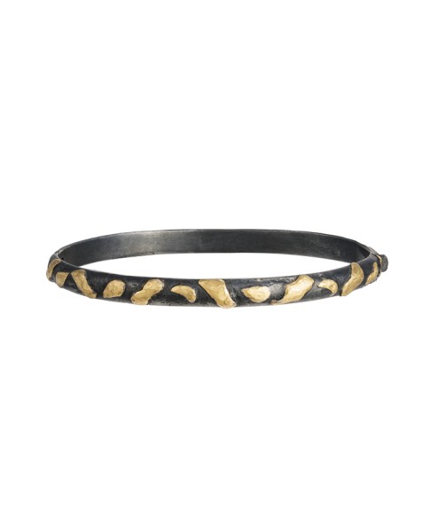Yossi Harari Jewelry Jane 24k Gold & Oxidized Gilver Libra Bangle 