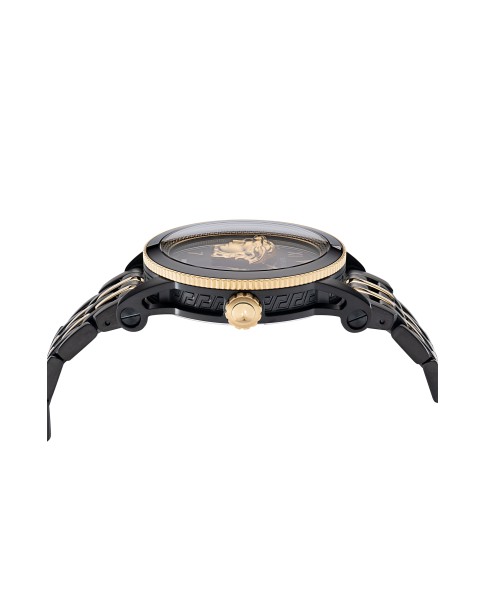 V-Palazzo 43MM Black Matte Dial Two Tone Bracelet Mens Watch