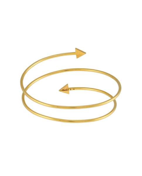 Misahara Unity One Double Coil  18k Yellow Gold Bracelet