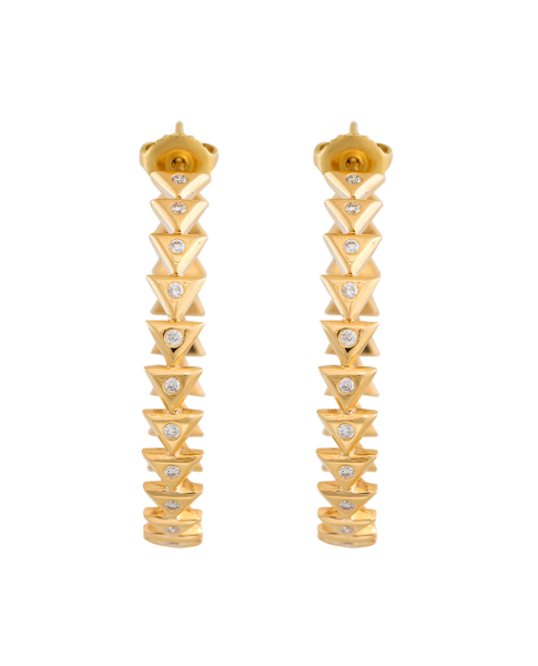 Unity Eternity Yellow Gold Earrings