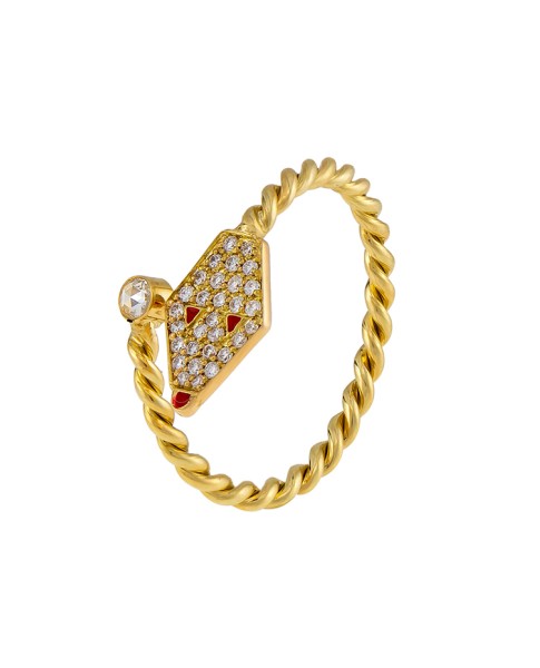 Misahara Drina Coil 18k Yellow Gold Ring