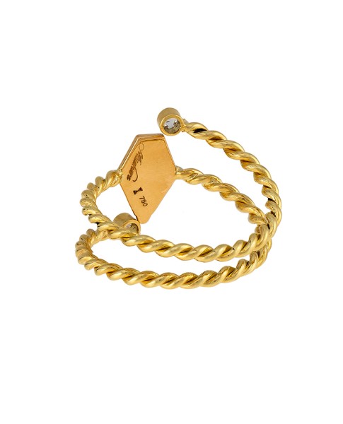 Misahara Drina Double Coil Ring 18k Yellow Gold Ring