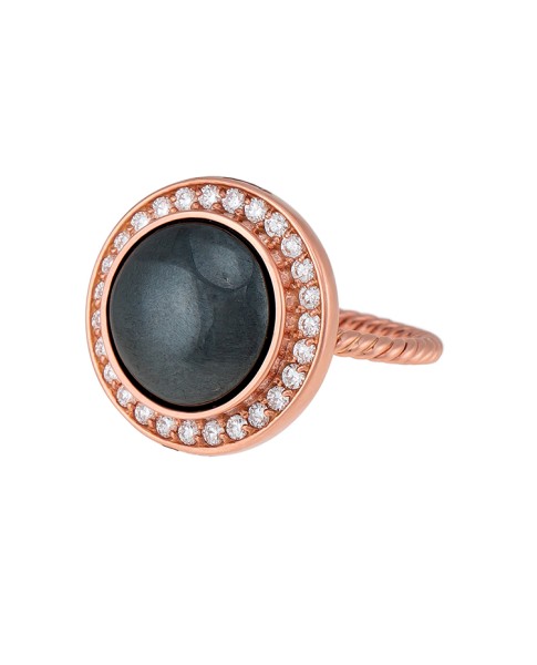 Misahara Stena Ring (Hematite) 18k Rose Gold Ring