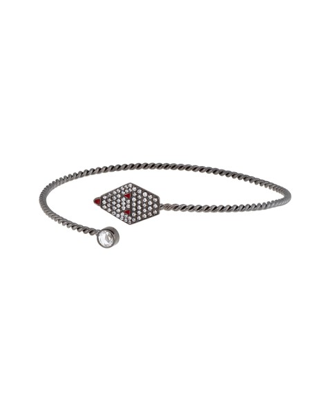 Misahara Drina Coil Bracelet 18k Oxidized White Gold Bracelet