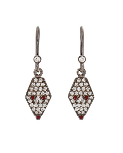 Misahara Drina Dew Earrings 18k Oxidized White Gold Earrings