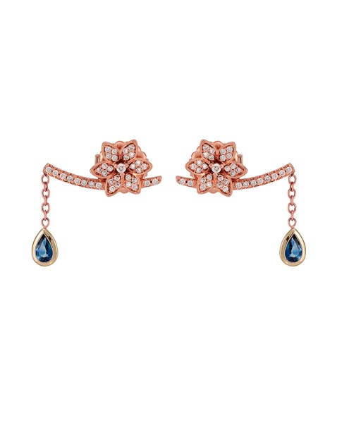 Misahara Watering Willow 18k Rose Gold Earrings