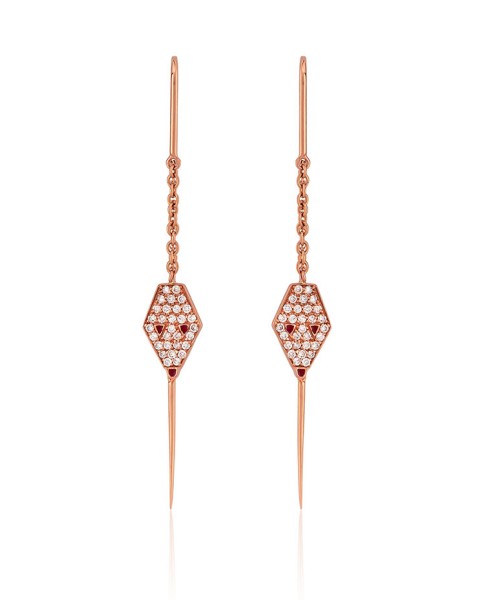 Misahara Drina Flow Earrings 18k Rose Gold Earrings