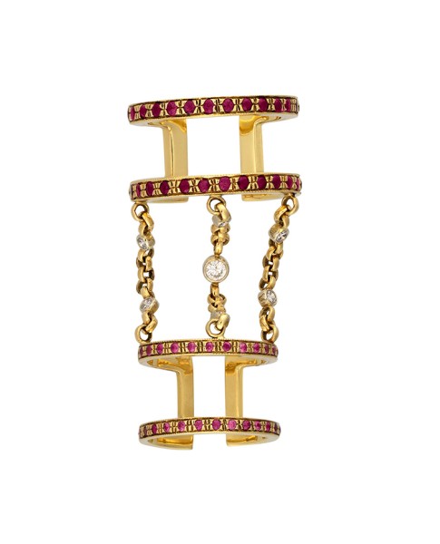 Misahara Koral Korali 18k Yellow Gold Ring