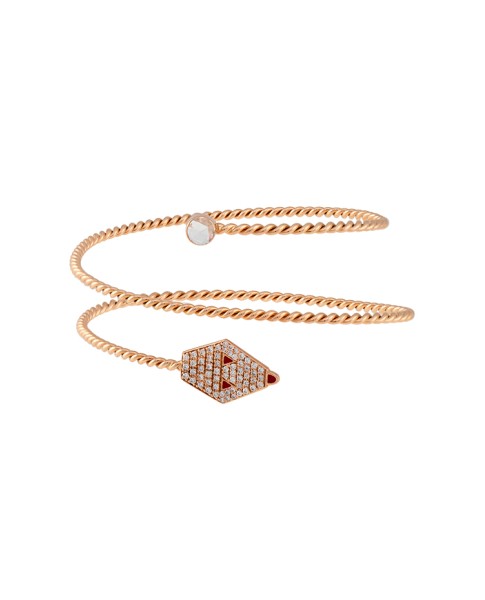 Misahara Drina Double Coil Bracelet 18k Rose Gold Bracelet