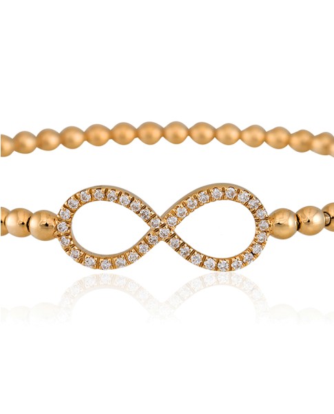 Dainty Collection 18k Yellow Gold Diamonds Bracelet