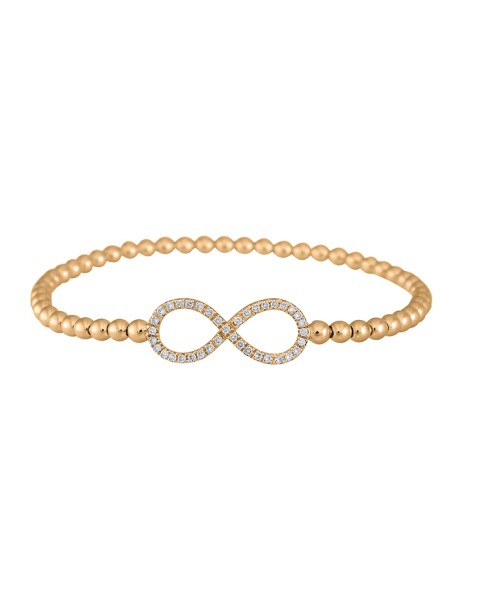 Dainty Collection 18k Yellow Gold Diamonds Bracelet