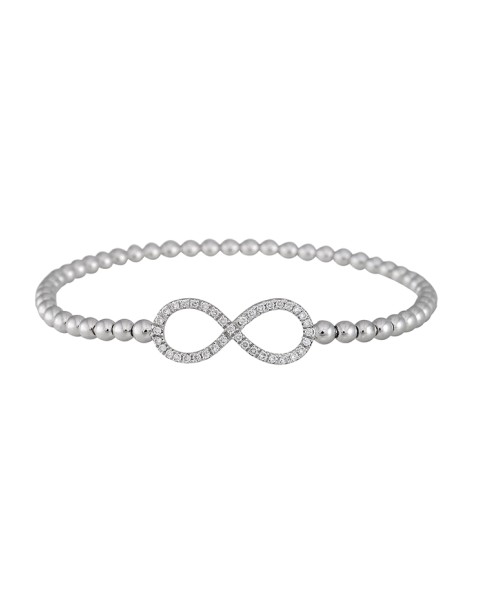 Dainty Collection 18k White Gold Diamonds Bracelet