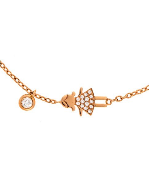 Dainty Collection 18k Rose Gold Diamonds Bracelet