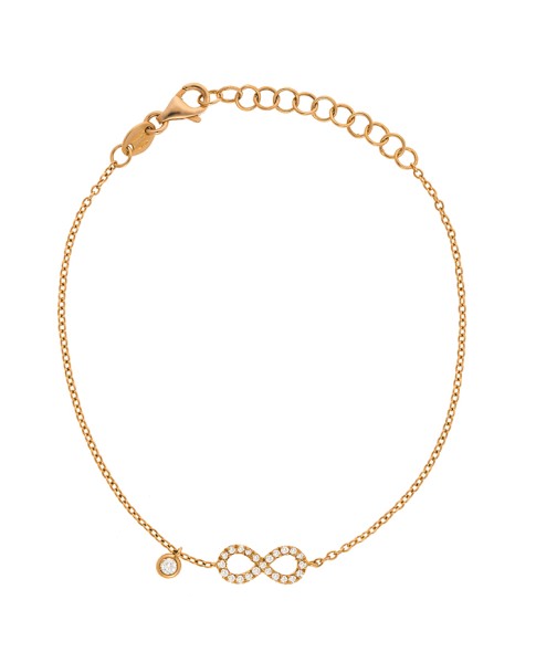 Dainty Collection 18k Rose Gold Diamonds Bracelet