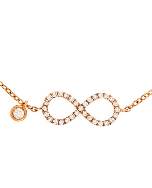 Dainty Collection 18k Rose Gold Diamonds Bracelet