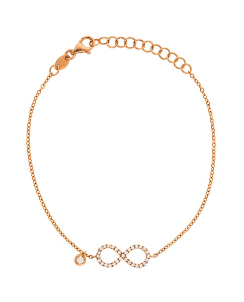 Dainty Collection 18k Rose Gold Diamonds Bracelet