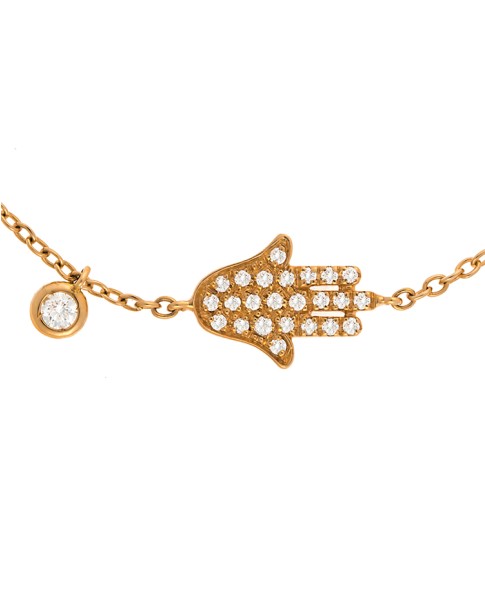 Dainty Collection 18k Rose Gold Diamonds Bracelet