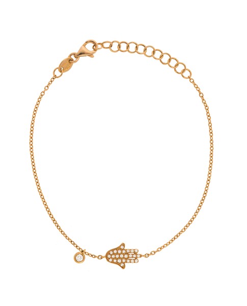 Dainty Collection 18k Rose Gold Diamonds Bracelet