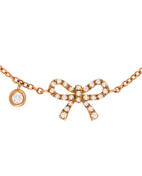 Dainty Collection 18k Rose Gold Diamonds Bracelet